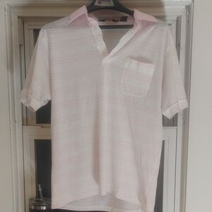 Lands' End Pink Striped Men's Shirt